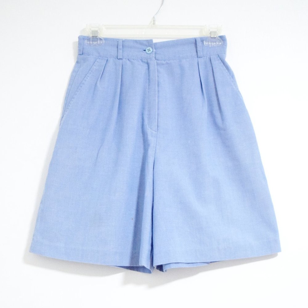 LANZ Vintage Light Blue High Waisted Bermuda Shorts | Size S